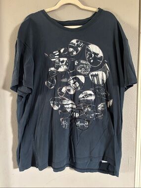 Marc Ecko Navy Short-Sleeve Graphic Tee with Sunglasses Collage